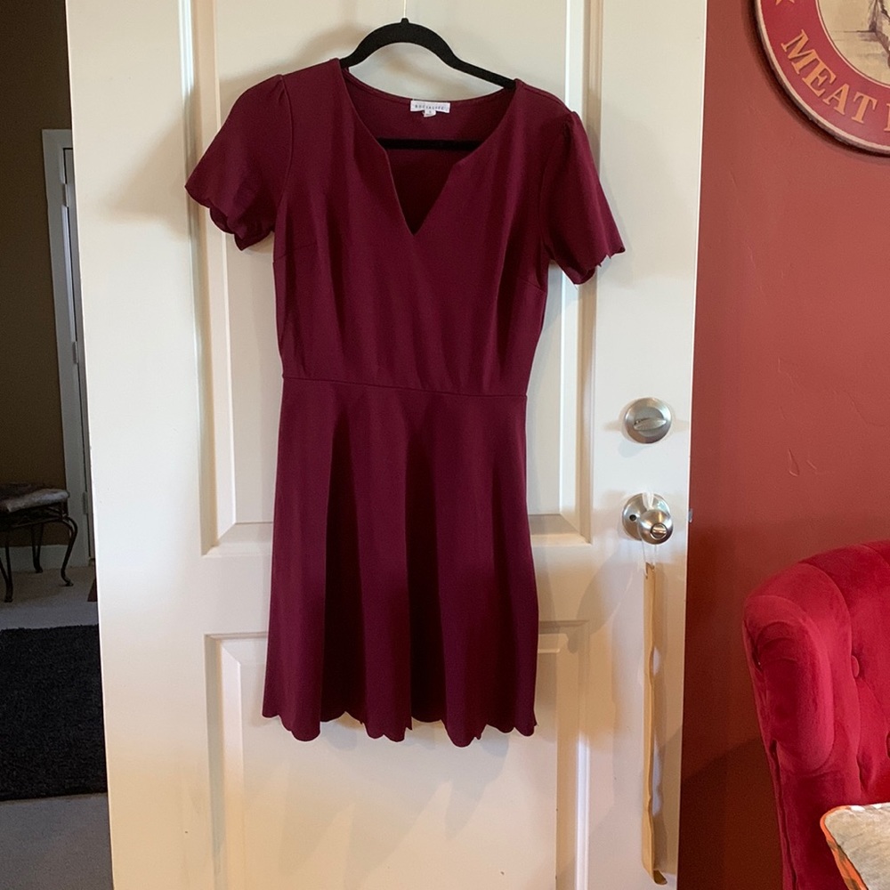 Womens maroon dress.